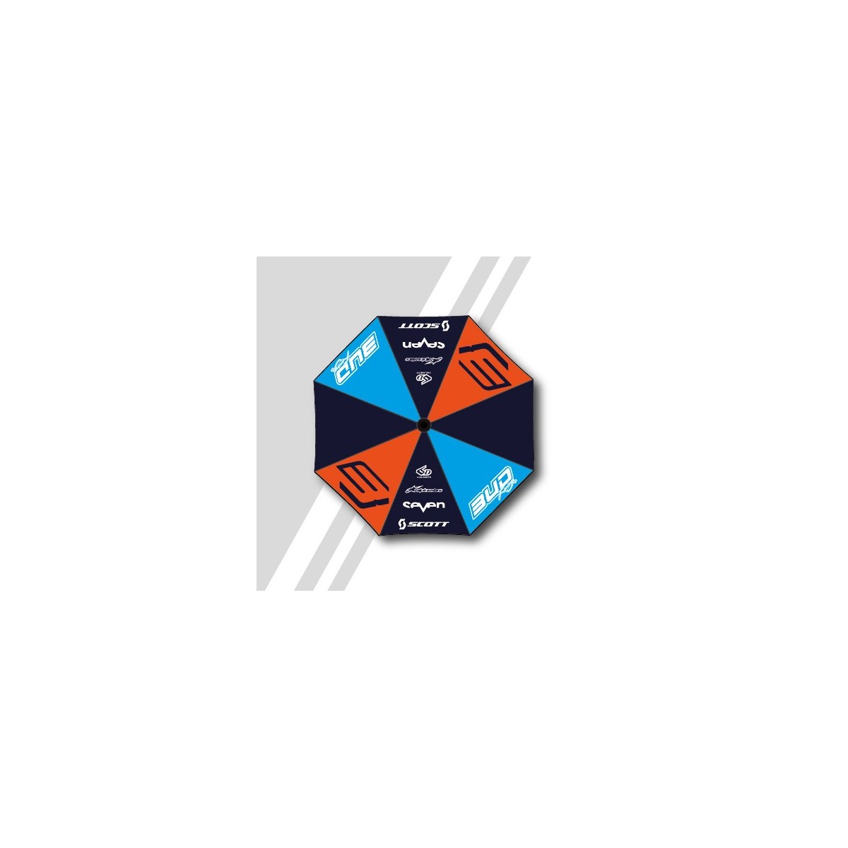 Parapluie BUD racing "RACE" Navy/orange/sky Blue 