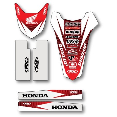 Kit déco GB AvAr,bras oscil.,fourche FX 125/250 CR04-08,450 CRF 04 