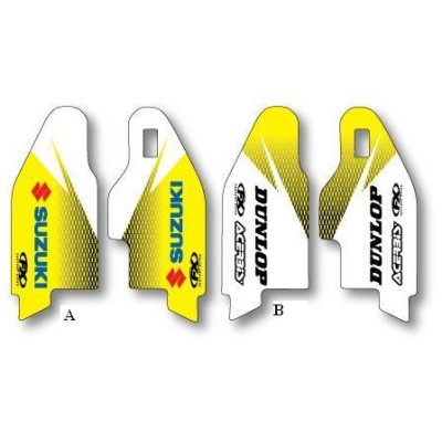 Déco de fourche FX 250 RMZ 04/06 white 