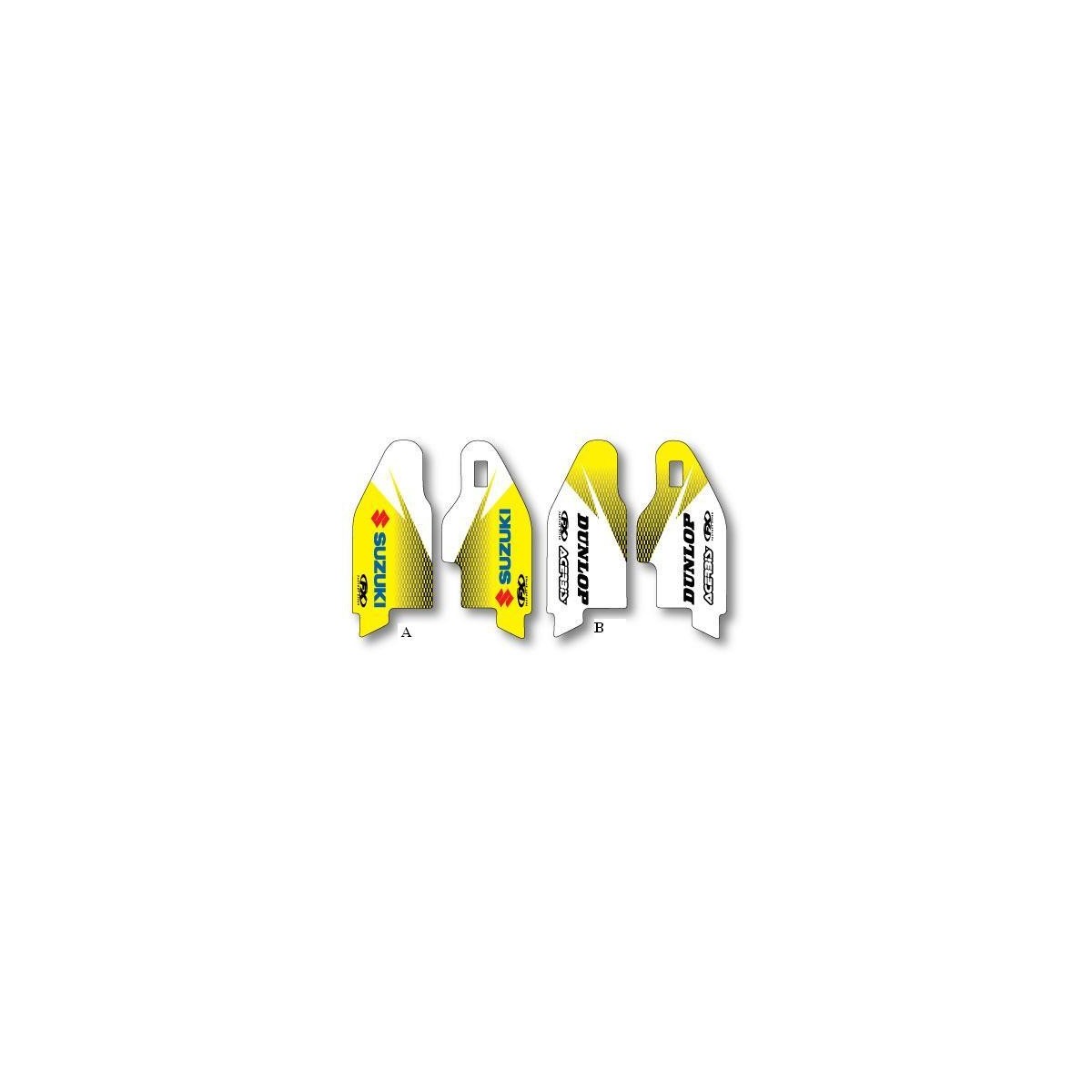 Déco de fourche FX 250 RMZ 04/06 white 