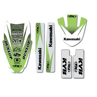 Kit déco GB AV/AR, bras oscillant, fourche FX 125/250 KX 04-08 