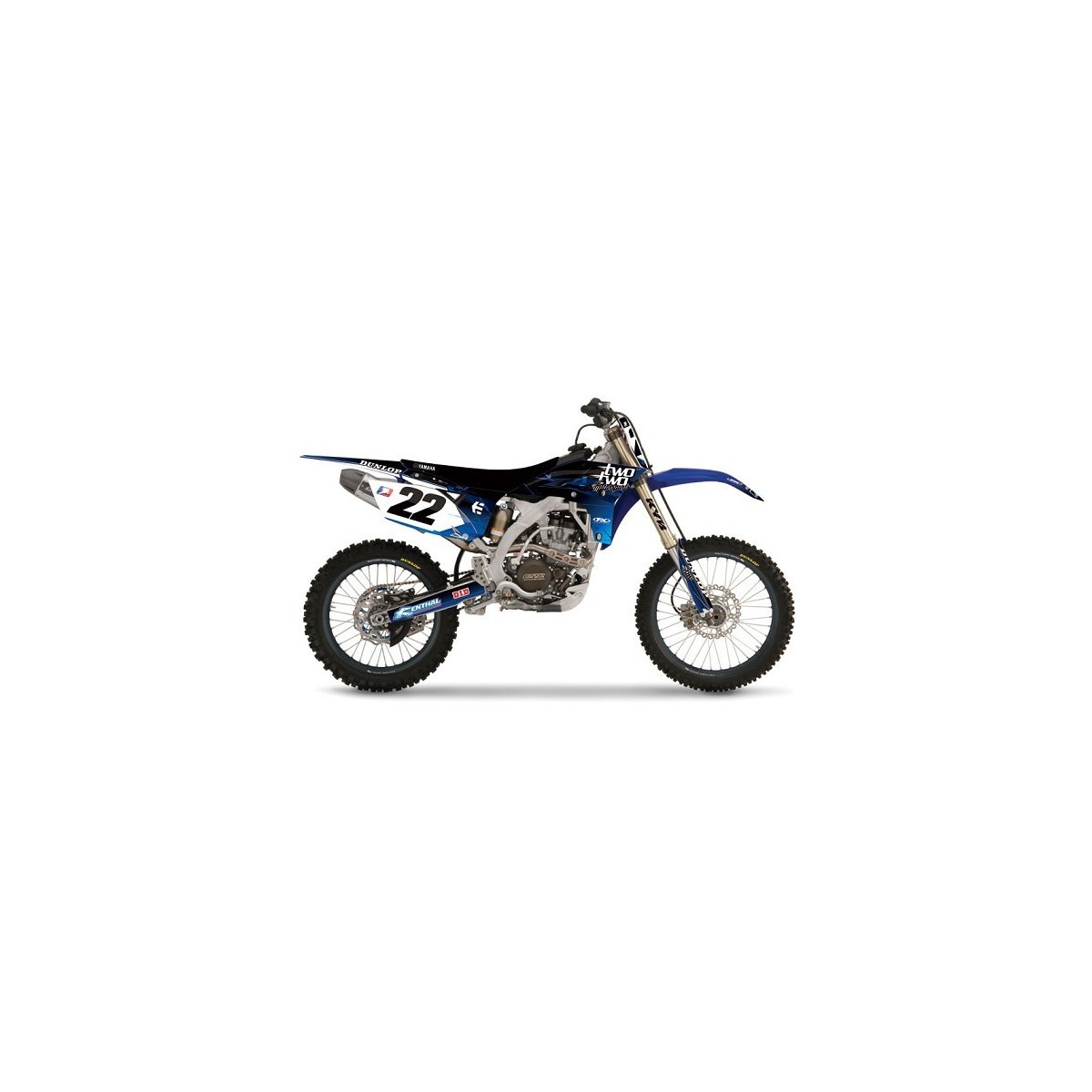 Kit déco cplt TwoTwo FX13(ouies+GBav/ar+bras+fourch)125/250 YZ 02/04 