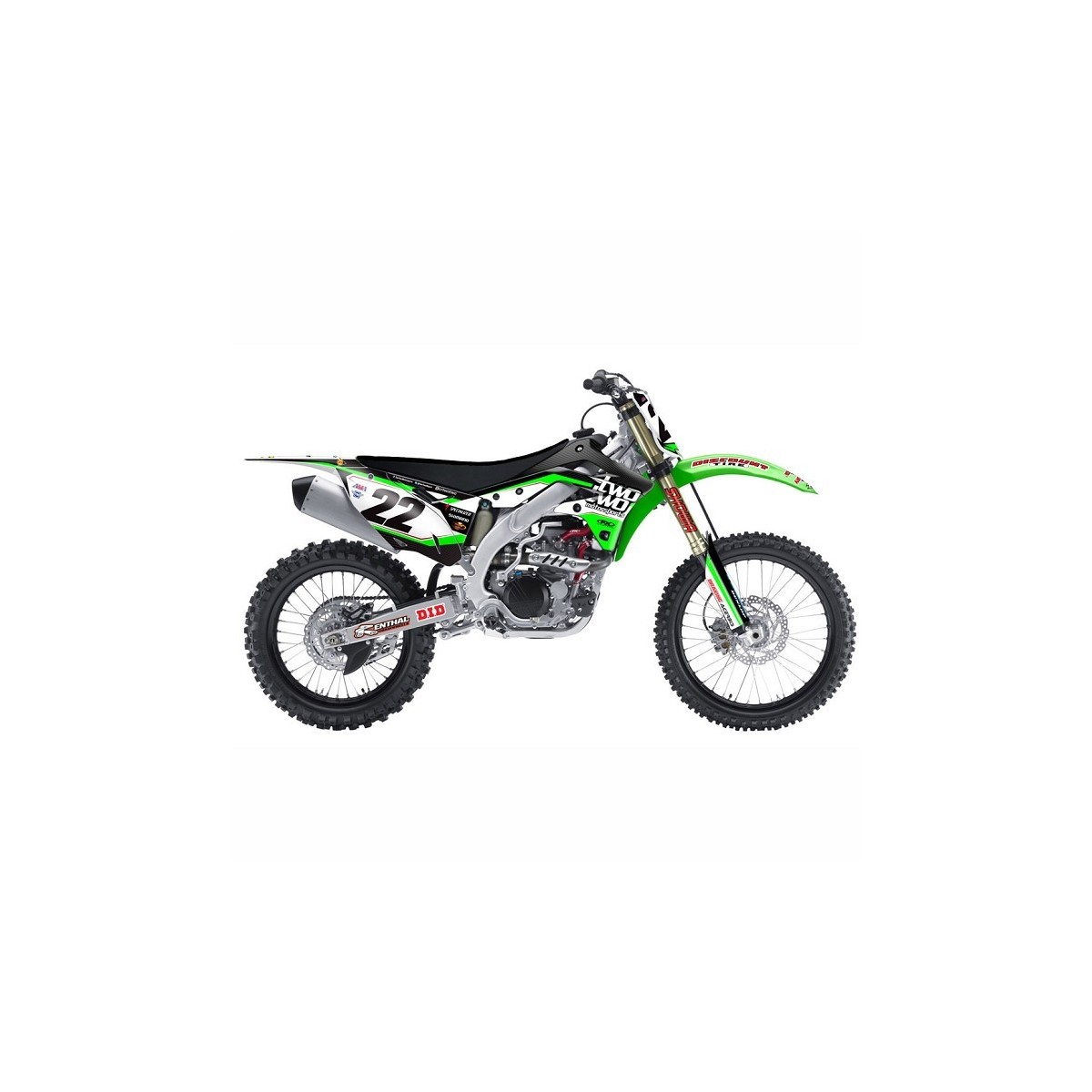 Kit déco cplt TwoTwo FX14(ouies+GBav/ar+bras+fourch)450 KXF09/11 