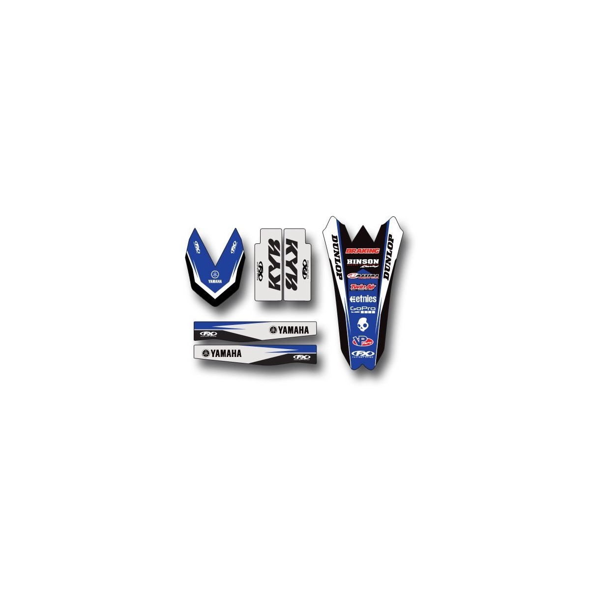 Kit déco GB avant/arrière, bras oscillant, fourche FX YZF 06/08 