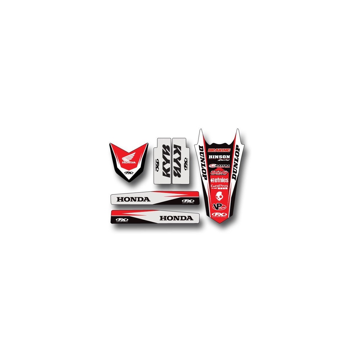 Kit déco GB AvAr,bras oscil.,fourche FX 250CRF10/13+450CRF09/12 