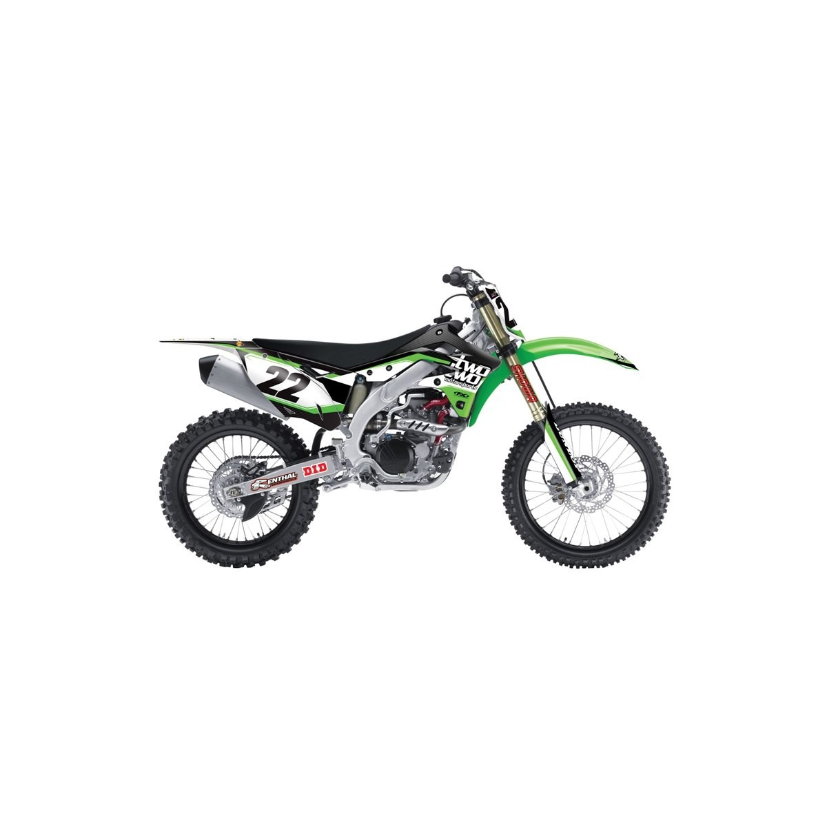 Kit déco cplt TwoTwo FX15(ouies+GBav/ar+bras+fourch)450 KXF06/08 