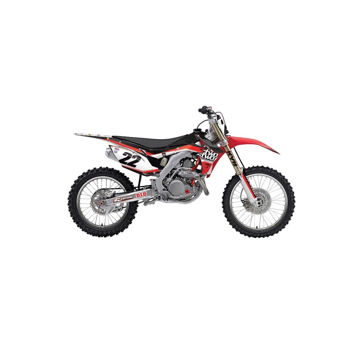 Kit déco cplt TwoTwo FX15(ouies+GBav/ar+bras+fourch)450 CRF05/08 