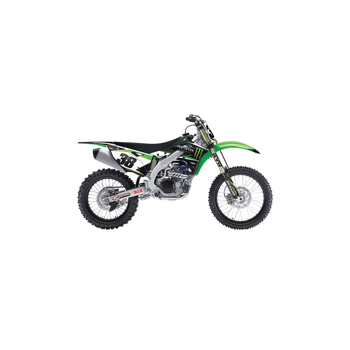 Kit déco cplt Monster FX16(ouies+GBav/ar+bras+fourch)250 KXF 09/12 