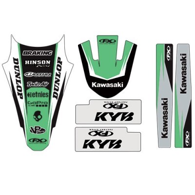 Kit déco GB AV/AR, bras oscillant, fourche FX 125/250 KX 04/08 