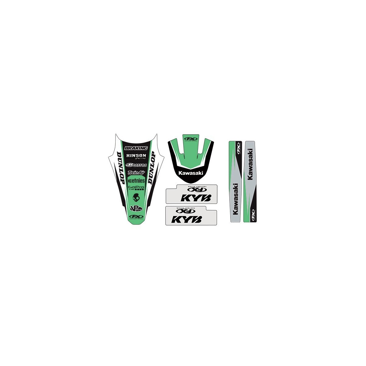 Kit déco GB AV/AR, bras oscillant, fourche FX 1250 KXF 04/05 
