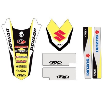 Kit déco GB AV/AR, bras oscillant, fourche FX 250 RMZ 04/06 
