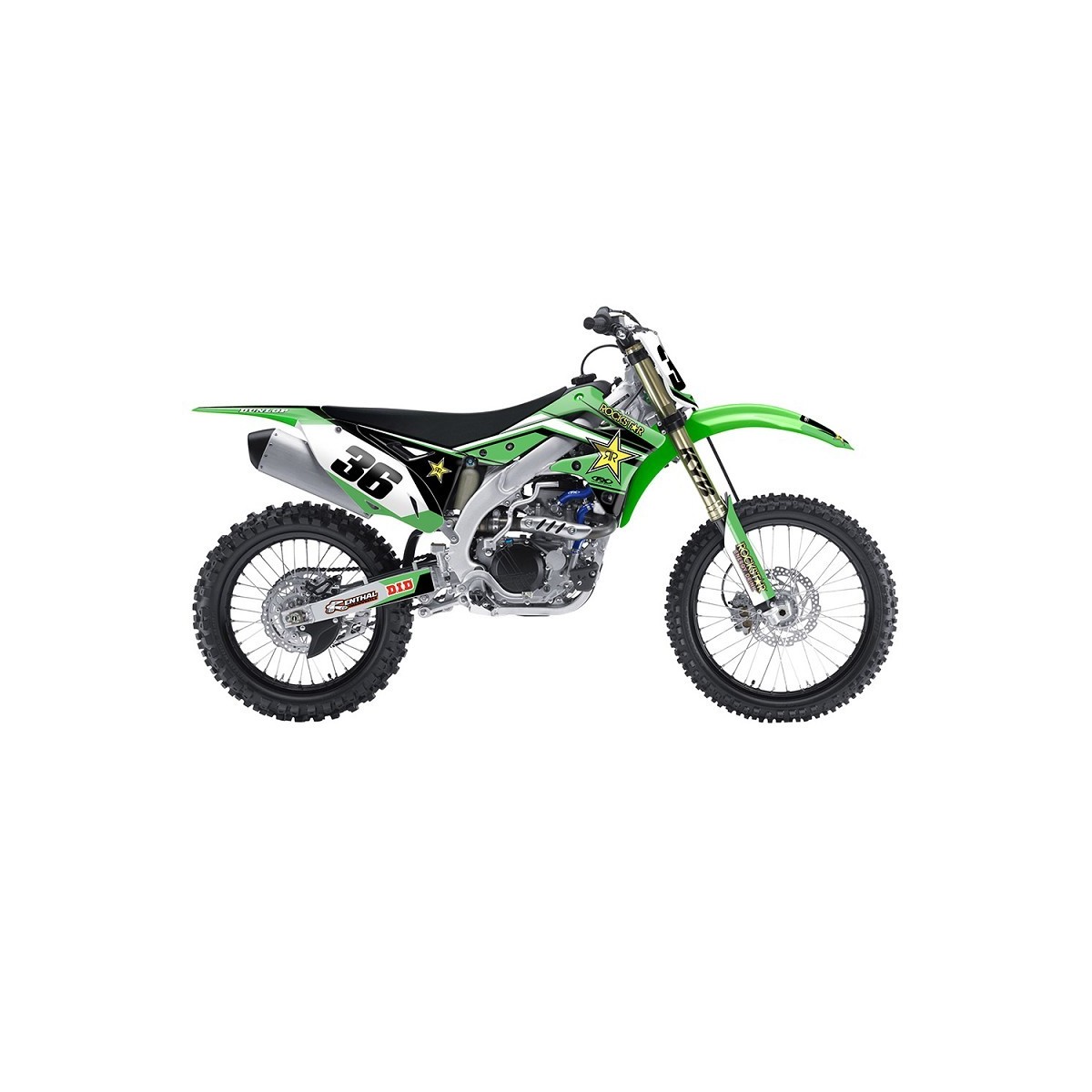 Kit déco seul Rockstar Facory Effex 17 KLX 110 02/09+DRZ 110 03/06 