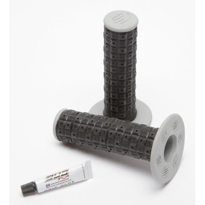 Poignées Bud Racing ISDE grips Grey/Blue  with glue 