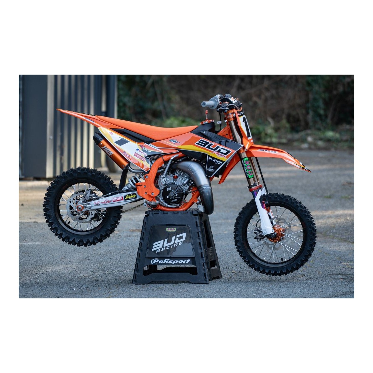 Kit déco BUD Racing 24 KTM SX 50 24->cplt sans fonds de plaques 