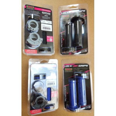 Poignées Bud Racing Lock On Grips 2&4 temps Red (9 cames) 