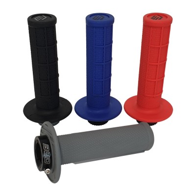 Poignées Bud Racing Lock On Grips 2&4 temps Red (9 cames) 