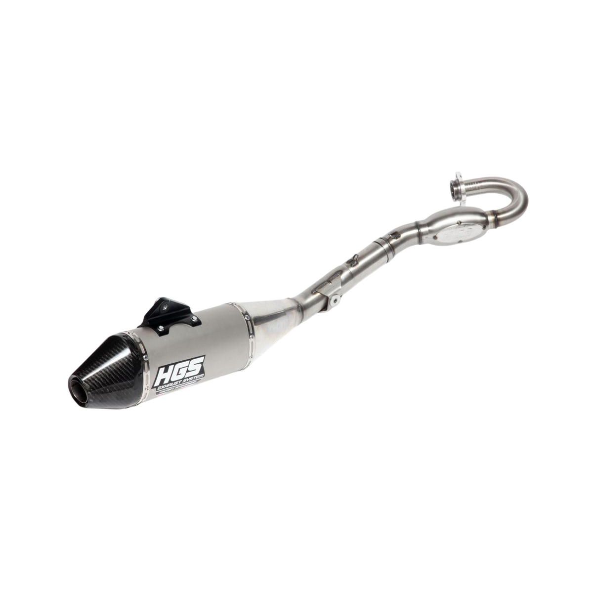 Echappement compl 250 KXF 17/24"Conical" alu/inox/carb bud KF-217-CCG 