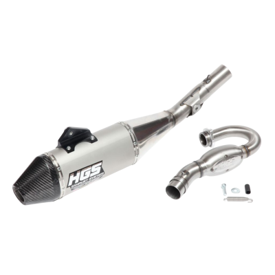 Echappement compl 250 KXF 17/24"Conical" alu/inox/carb bud KF-217-CCG 