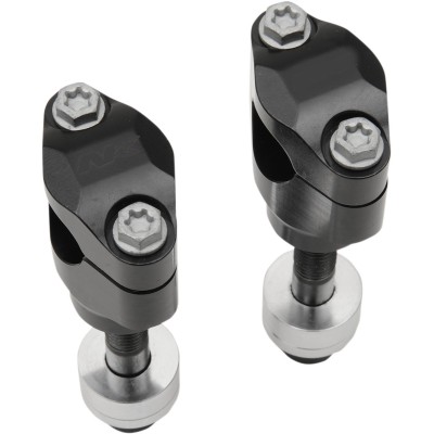 Pontets BUD pour guidon 22.2mm/vis Ø10mm black (pair) 