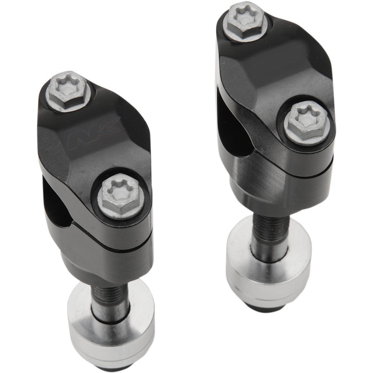 Pontets BUD pour guidon 22.2mm/vis Ø10mm black (pair) 