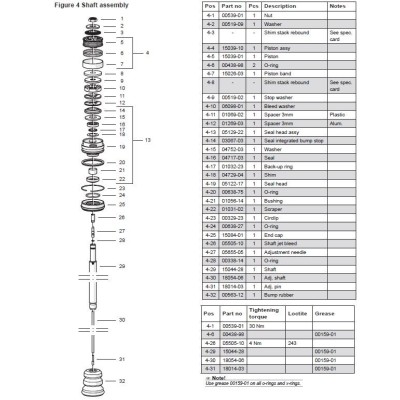Joint torique de piston d'amortisseur Ohlins 39x2 