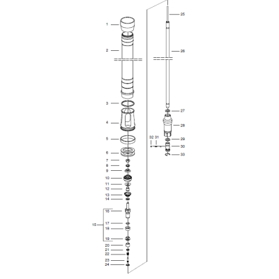 Clips de vis de réglage détente fourche Ohlins 