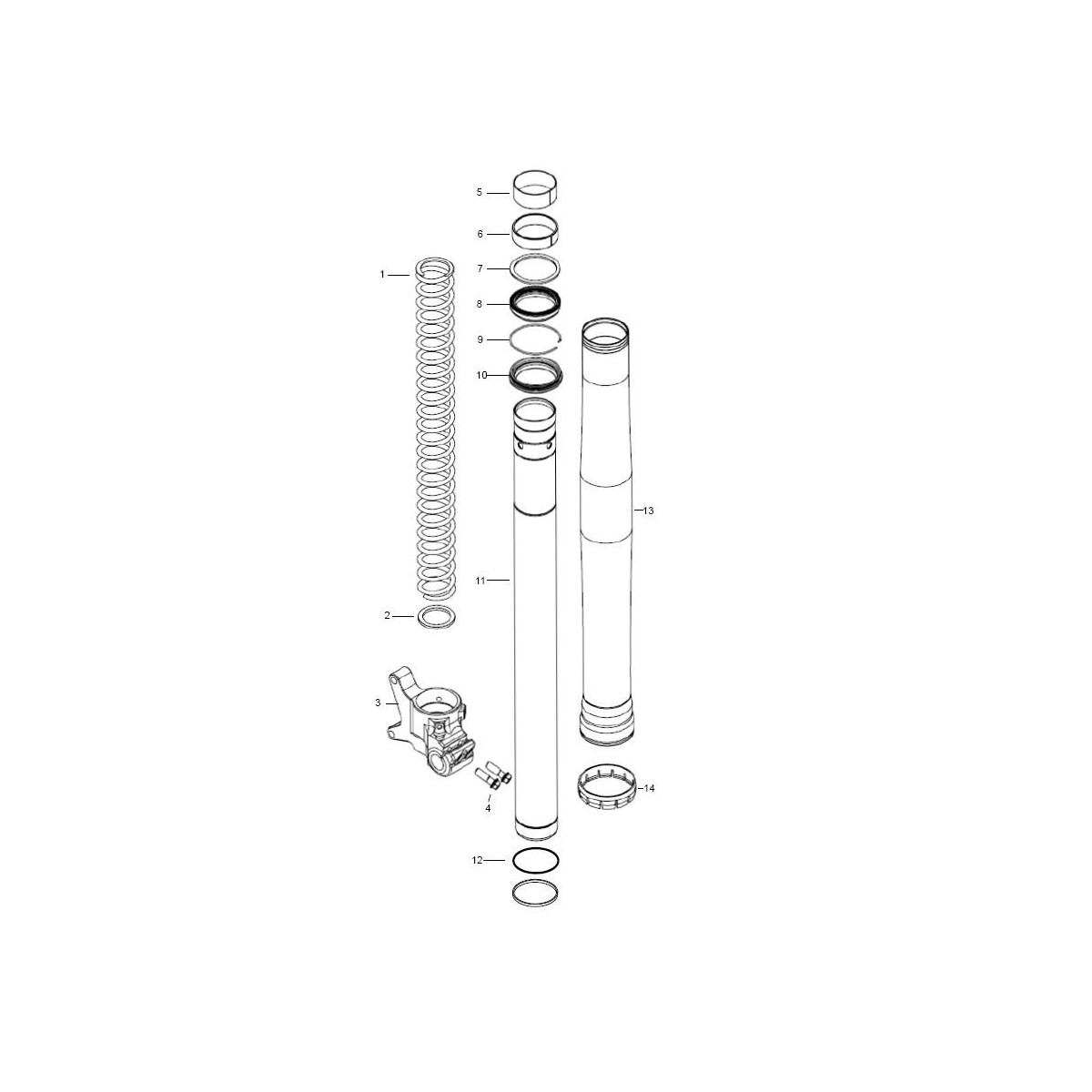 Guide fourreau de fourche Ohlins 48 bleu 