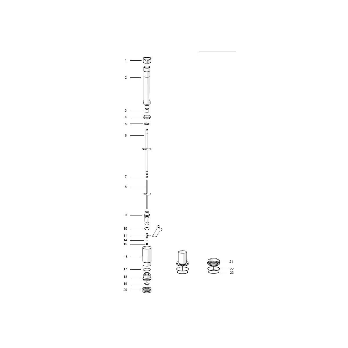 Hydraulic stop cup kit fourche Ohlins (Sachs) 