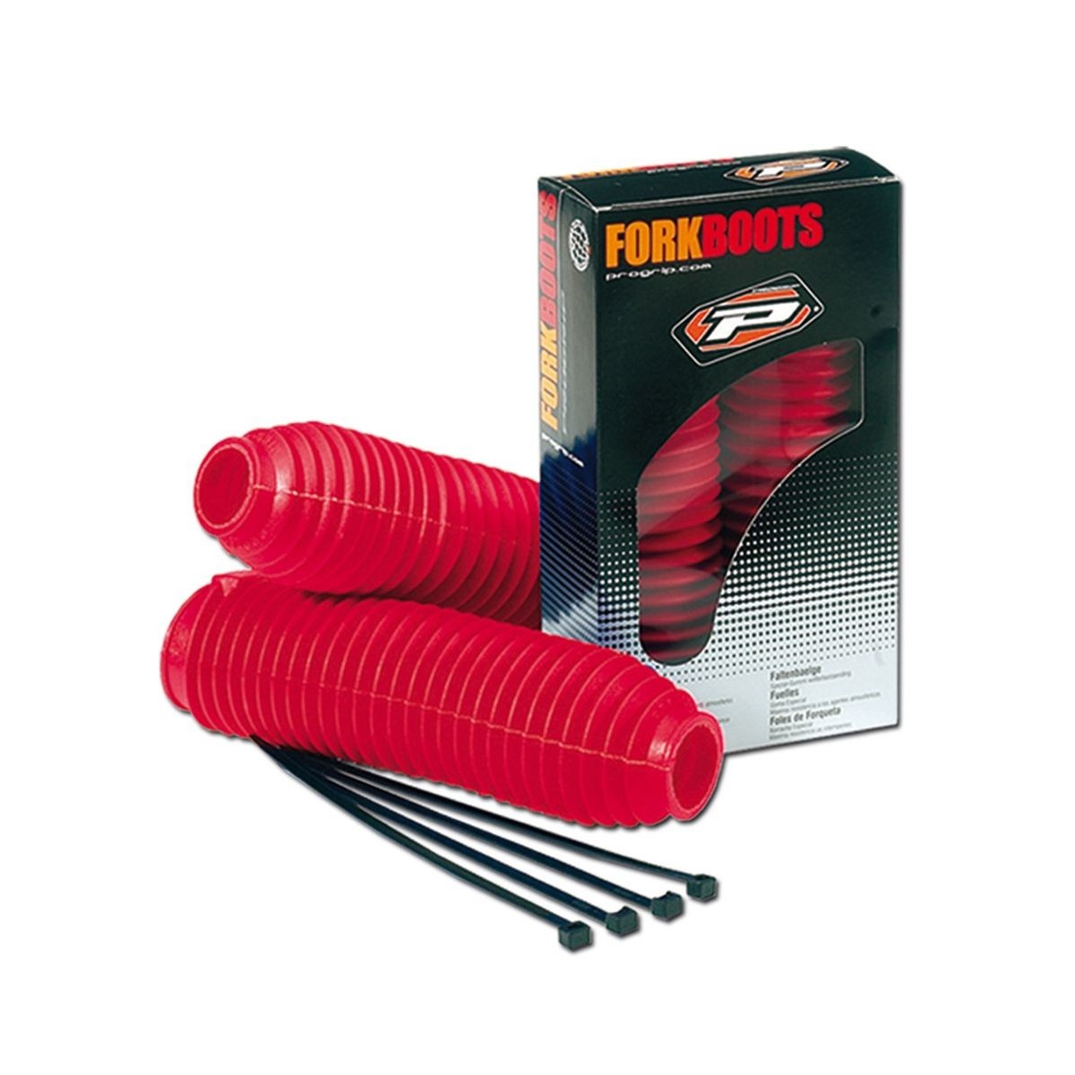 Soufflets de fourche Progrip Ø42/45-60/65mm Red-la paire 