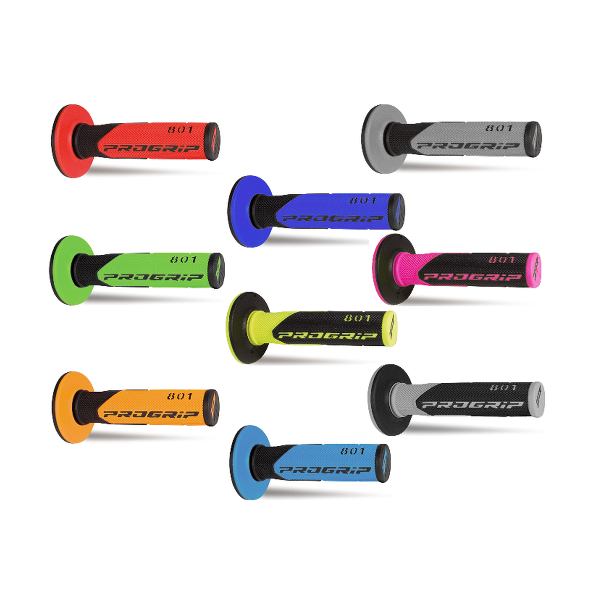 Poignées Progrip Double Density 801 Fuchsia Black 