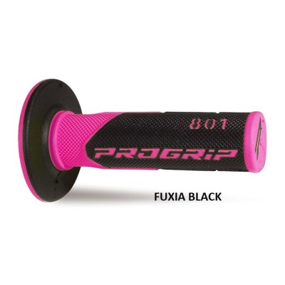 Poignées Progrip Double Density 801 Fuchsia Black 