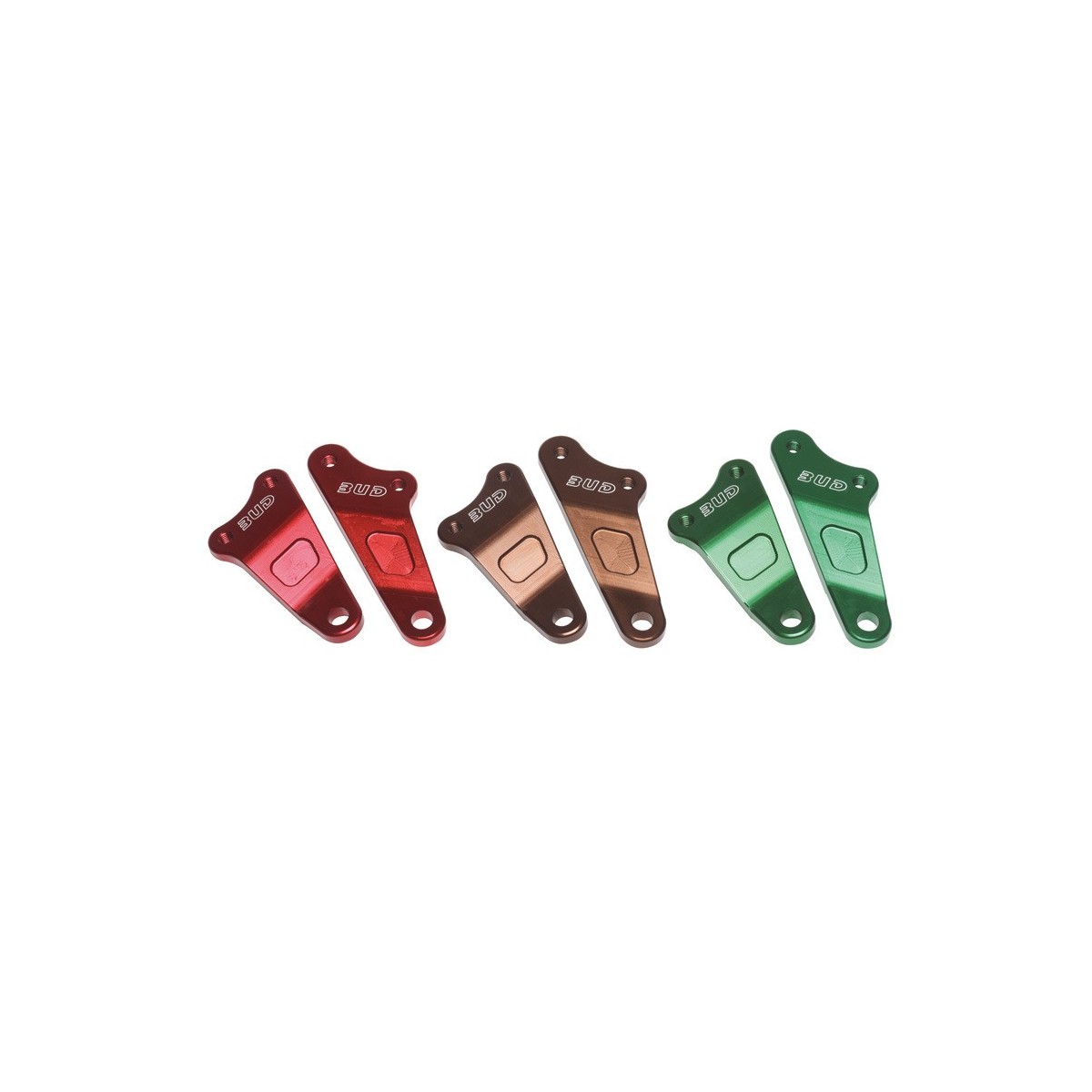 Patte moteur alu support culasse Bud 125 HVA CR/WR 09/13 Black(paire) 