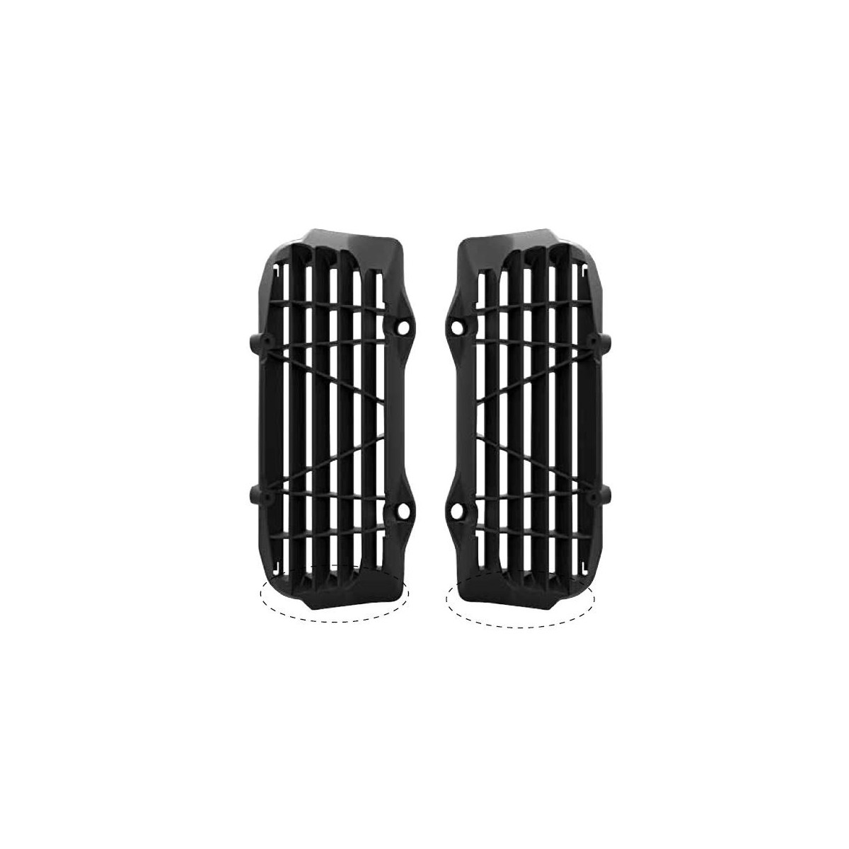 Grilles de radiateur Rtech KXF 450 16/23+250 KXF 21/24 Black-la paire 