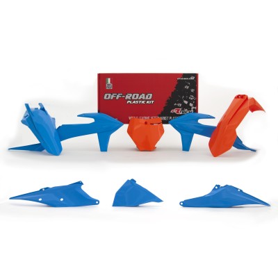 Kit plastiq Racet.125-450SX/F 16/18+250 SX 17/1 blue/orange(7 pièces) 