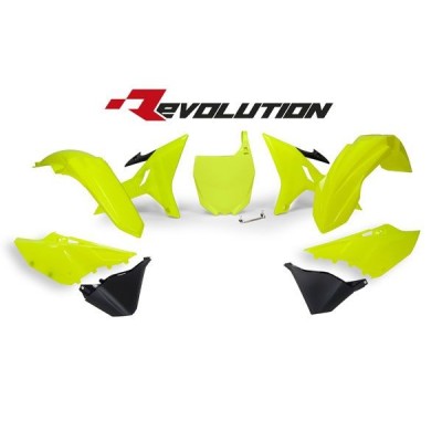 Kit plast REVOLUTION Sans Réservoir Yam 125/250 YZ 02/21 Flo yellow 