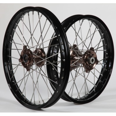 Roues AV + AR BUD V5 125-250CR all+250CRF04/13+450CRF02/12 Rd/bk 