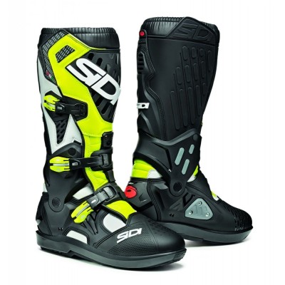 BOTTES SIDI ATOJO SRS BLANC/NOIR/JAUNE FLUO 