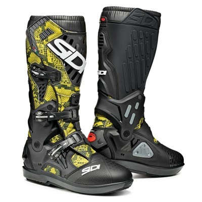 BOTTES SIDI ATOJO SRS EDITION SERIE LIMITEE SNAKE JAUNE/NOIR 