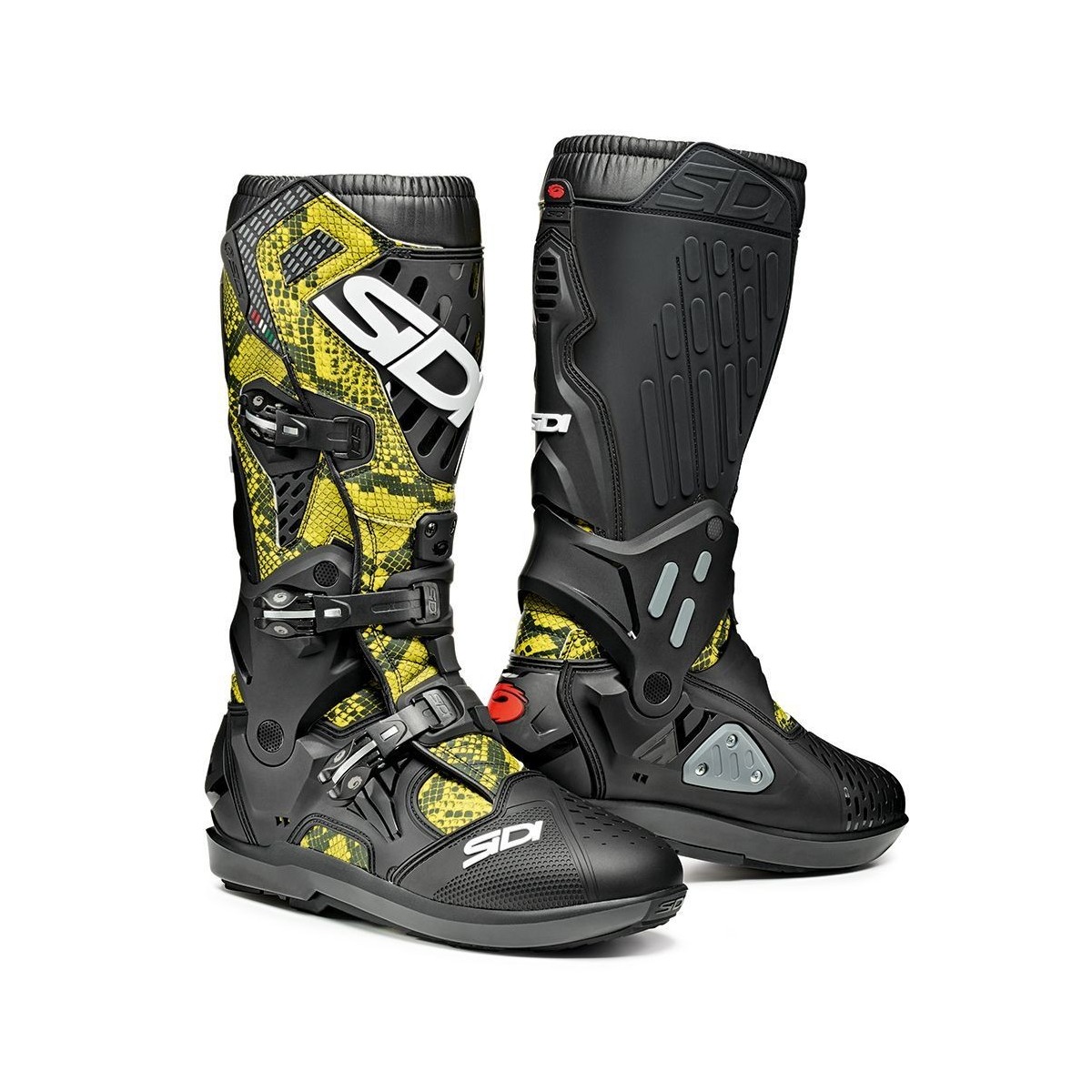 BOTTES SIDI ATOJO SRS EDITION SERIE LIMITEE SNAKE JAUNE/NOIR 