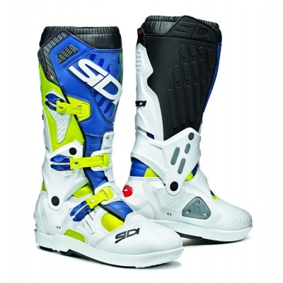 BOTTES SIDI ATOJO SRS JAUNE FLUO/BLANC/BLEU 