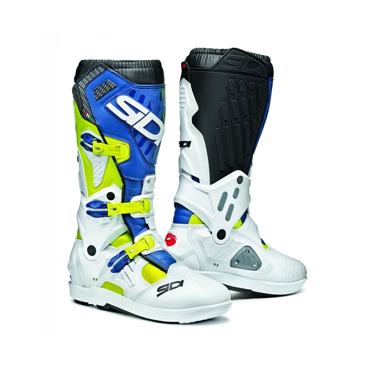 BOTTES SIDI ATOJO SRS JAUNE FLUO/BLANC/BLEU 