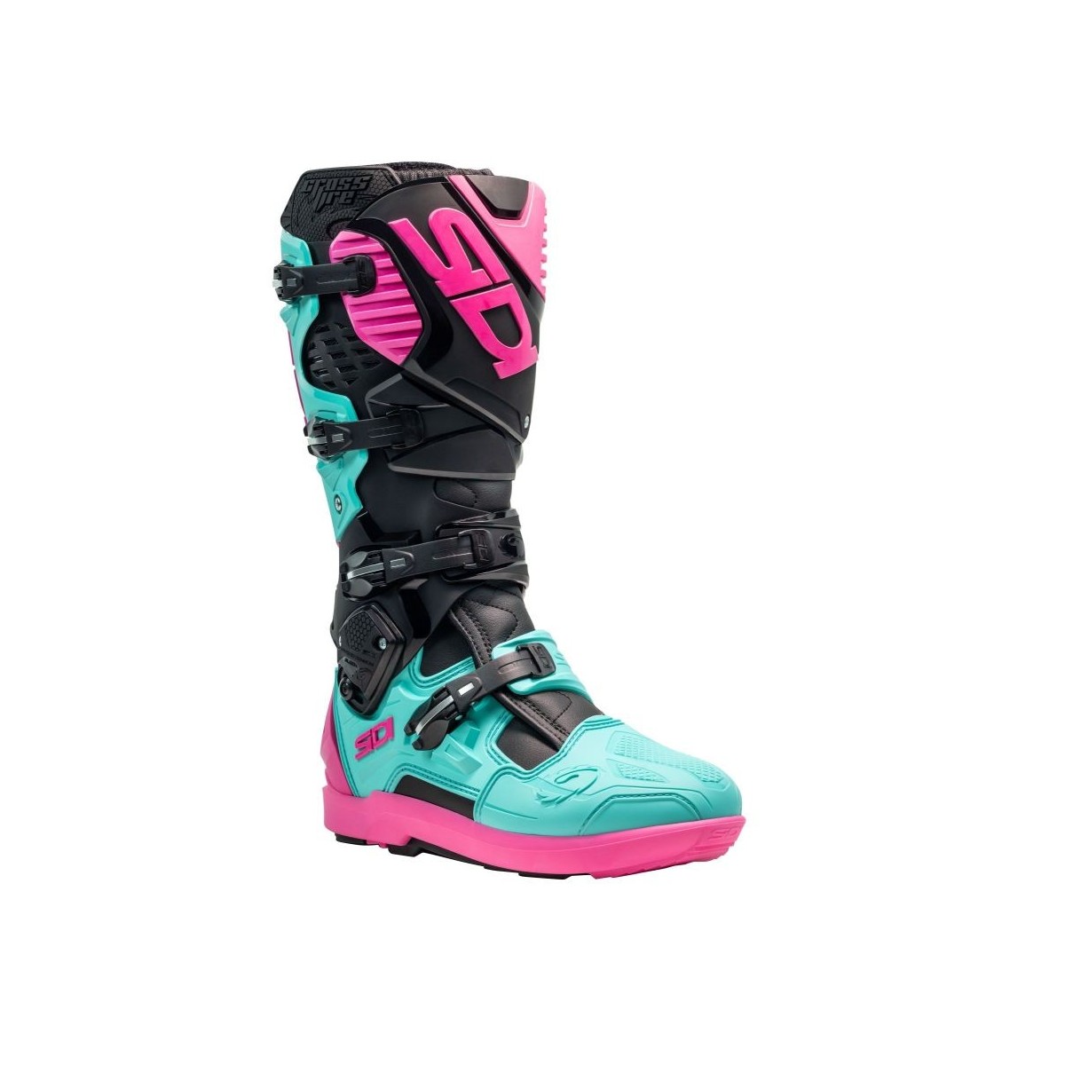 BOTTES SIDI CROSSFIRE 3 SRS NOIR/MINT/ROSE 