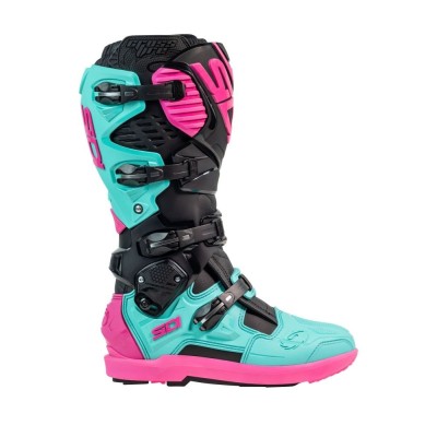 BOTTES SIDI CROSSFIRE 3 SRS NOIR/MINT/ROSE 