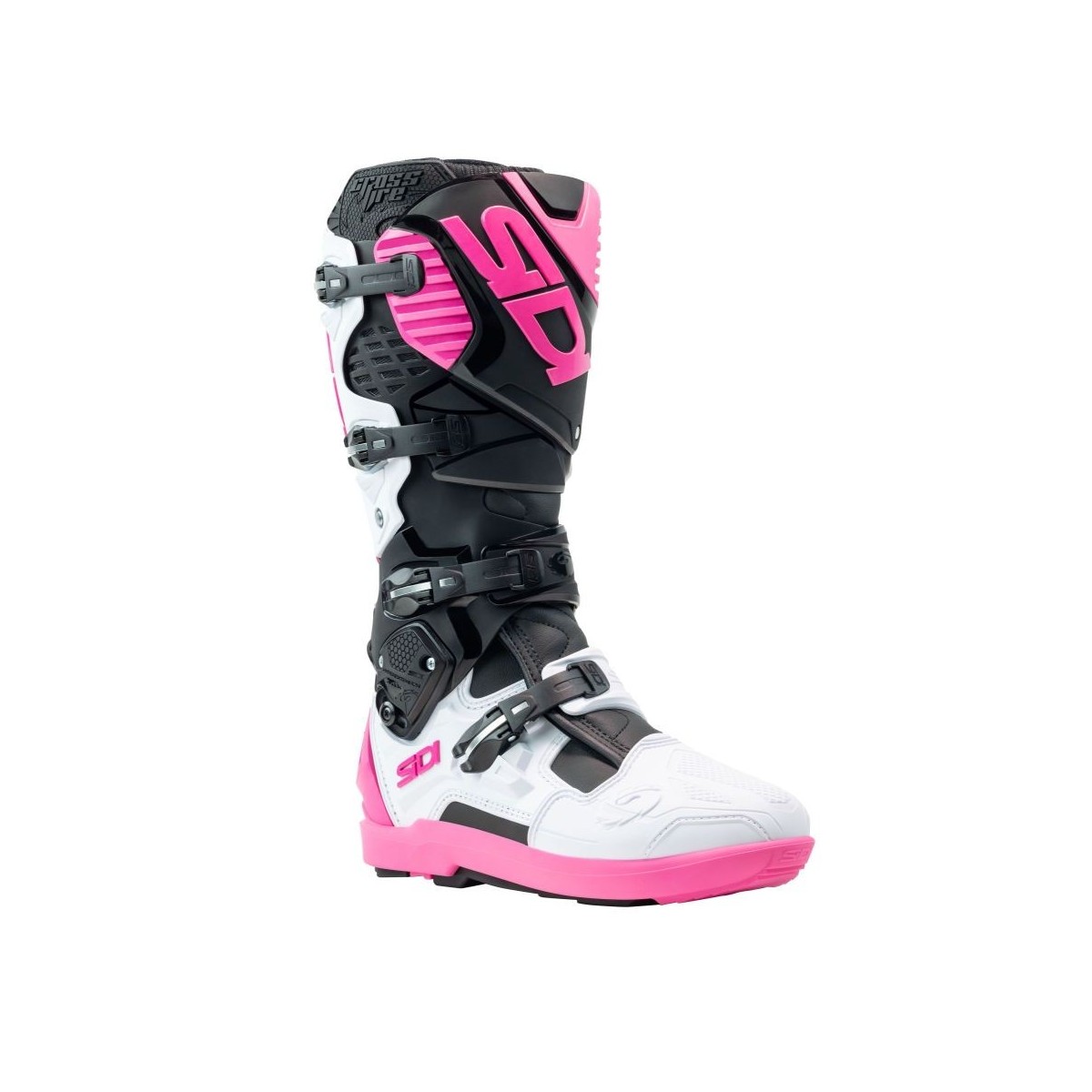 BOTTES SIDI CROSSFIRE 3 SRS NOIR/BLANC/ROSE 