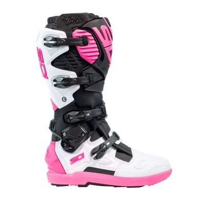 BOTTES SIDI CROSSFIRE 3 SRS NOIR/BLANC/ROSE 