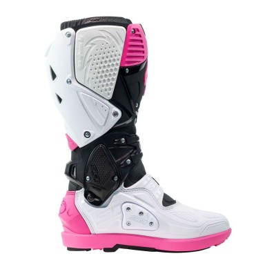 BOTTES SIDI CROSSFIRE 3 SRS NOIR/BLANC/ROSE 