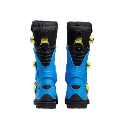 BOTTES SIDI FLAME JUNIOR BLEU CLAIR/LIME/NOIR 