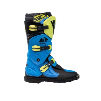 BOTTES SIDI FLAME JUNIOR BLEU CLAIR/LIME/NOIR 