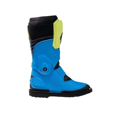 BOTTES SIDI FLAME JUNIOR BLEU CLAIR/LIME/NOIR 