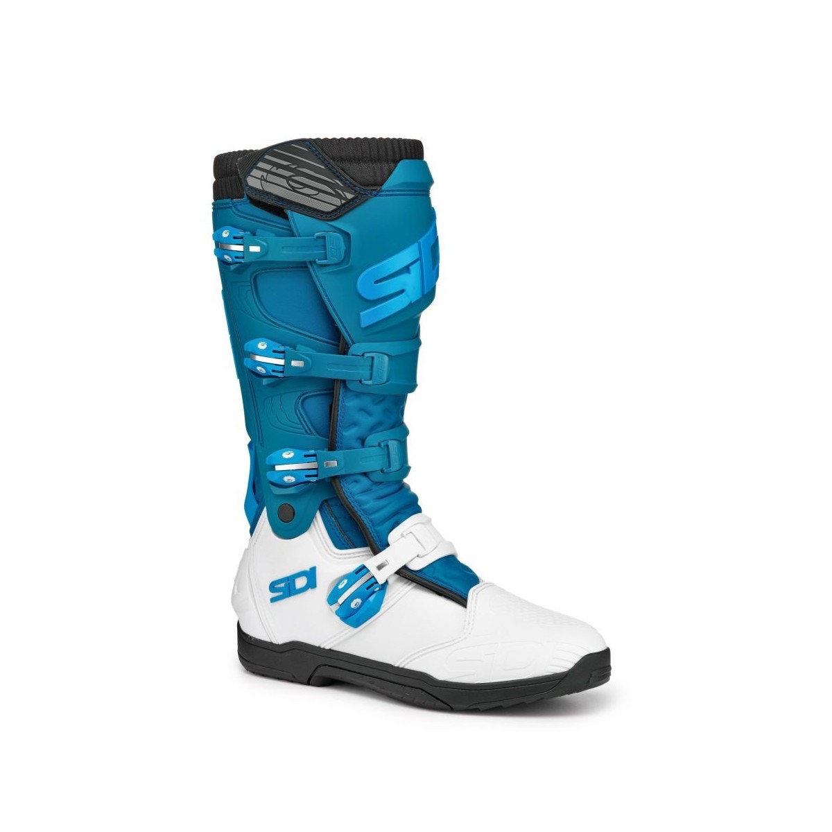 BOTTES SIDI X POWER SC LEI BLANC/PETROLE/BLEU CLAIR 